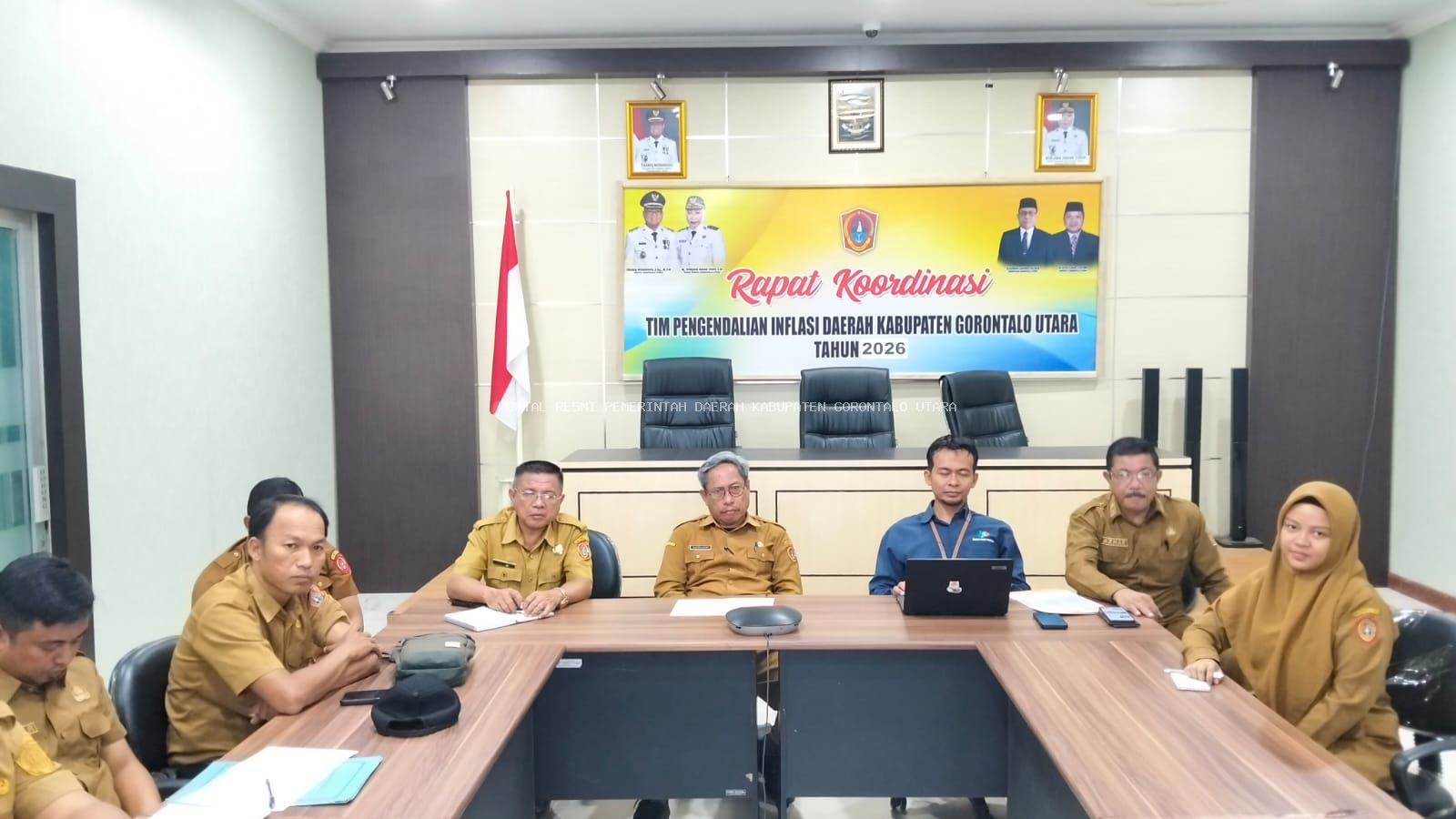 Sekda Gorut Suleman Lakoro Ikuti Rakor Pengendalian Inflasi Minggu Ke-4 April 2026 Secara Virtual