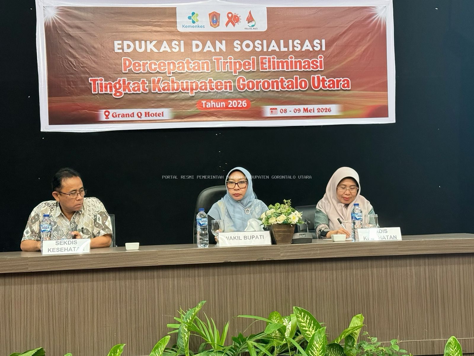 Wabup Nurjanah Hasan Yusuf Buka Sosialisasi Percepatan Tripel Eliminasi bagi Petugas Puskesmas se-Gorontalo Utara